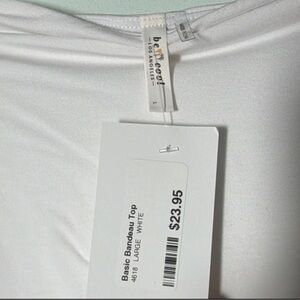 Be Cool NWT White Bandeau Top size Large fully lined